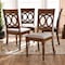 Baxton Studio Lucie Grey Upholstered and Walnut Wood 4-Piece Dining Chair Set 171-9877 - alternate 4
